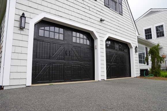 black steel cambridge garage door