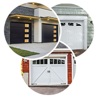 small icons of 3 styles of garage doors